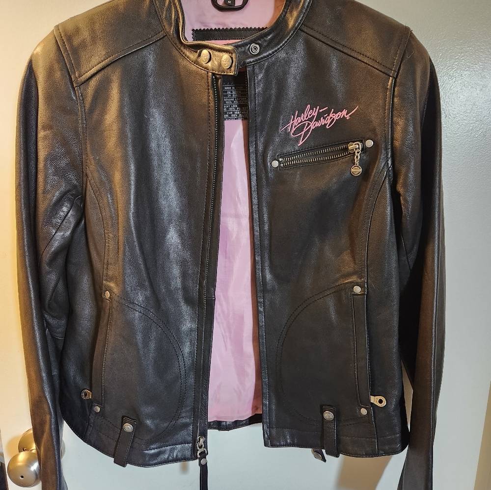 Small Leather Motorcycle Womens jacket